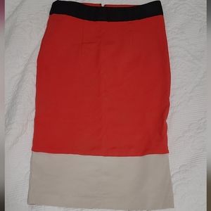 Amanda & Chelsea colorblock fitted skirt